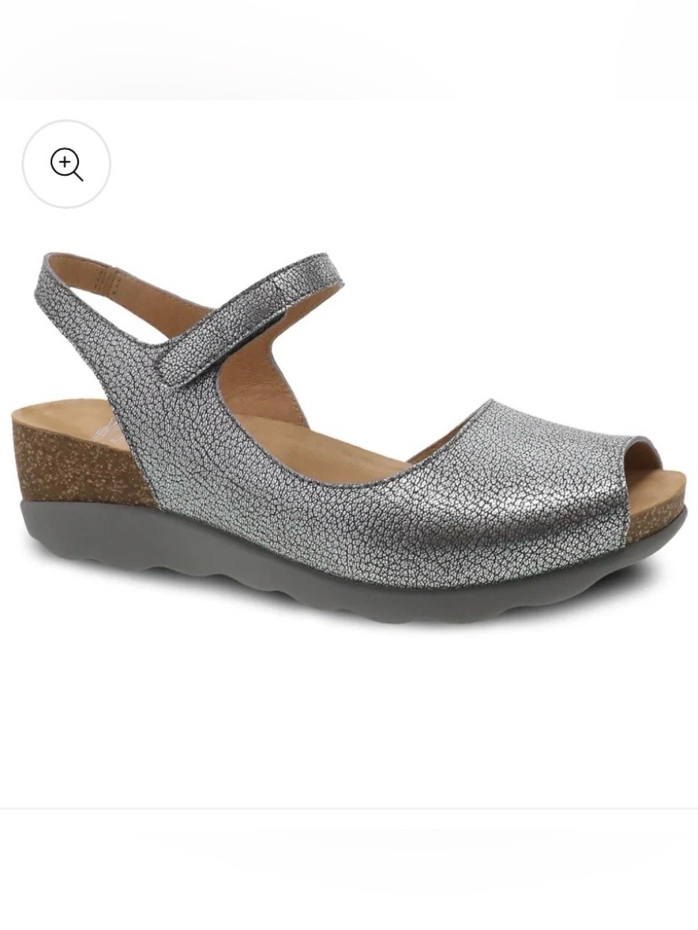 DANSKO MARCY Women’s Metallic Silver Open-Toe Slingback Sandals Size 8.5 NWOB